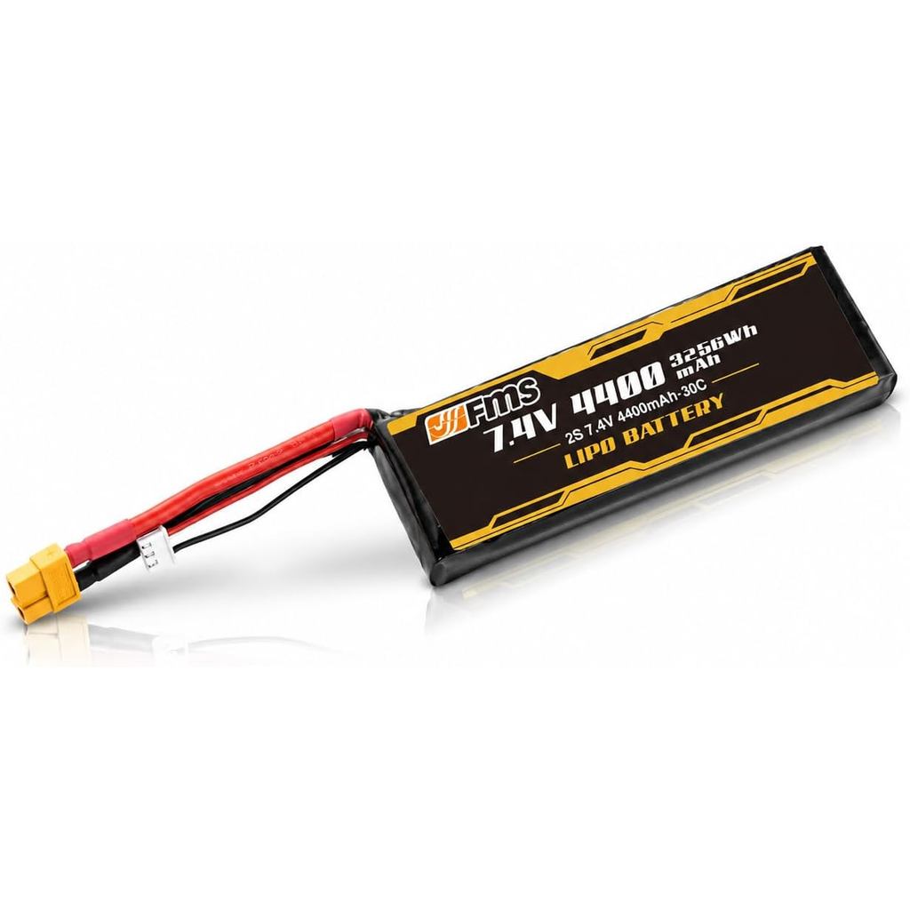 FMS RC รถอะไหล่ LIPO แบตเตอรี่ 2S LIPO แบตเตอรี่ 7.4V 4400mAh 30C สําหรับ 1/6 1941 MB Scaler Willys,