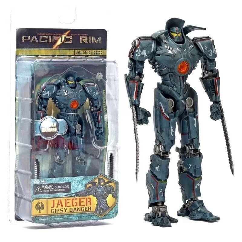 NECA Pacific Rim Jaeger Dual-Wielding Gipsy Danger Action Figure ใหม่ในสต็อก