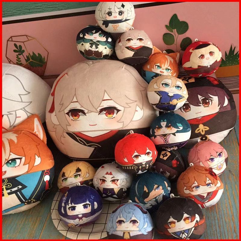 GL Genshin Impact หมอนตุ๊กตาตกแต่งบ้าน Kazuha Yae Miko Beelzebul ตุ๊กตาตุ๊กตาของเล่นสําหรับเด็กจี้พว