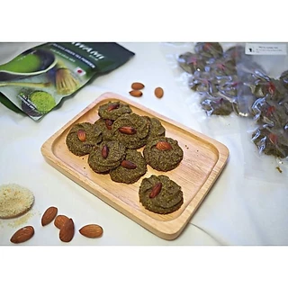 คุกกี้อัลมอนต์ รสมัทฉะ คีโต โลว์คาร์บ ไร้แป้ง KETO Cookies เบาหวาน,เด็กแพ้กลูเตน ทานได้