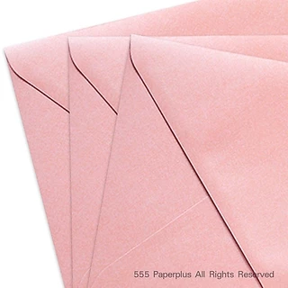 555paperplus (50ซอง) หนา สวยหรู ซองใส่การ์ด 5x7 นิ้ว No.8 1/2 เมทัลลิค ฝาขนาน/ฝายุโรป, No.5 1/4 x 7 1/4 ฝาเอกสาร