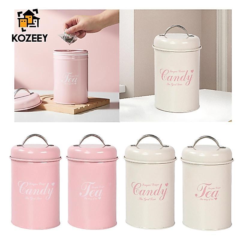 โคซี่ กระป๋องกาแฟถั่วอาหารออแกไนเซอร์ข้าวอเนกประสงค์บิสกิตดีบุกขวดเก็บอาหารสําหรับตู้กับข้าวบาร์ครัวอาหารค่ําห้องนั่งเล่