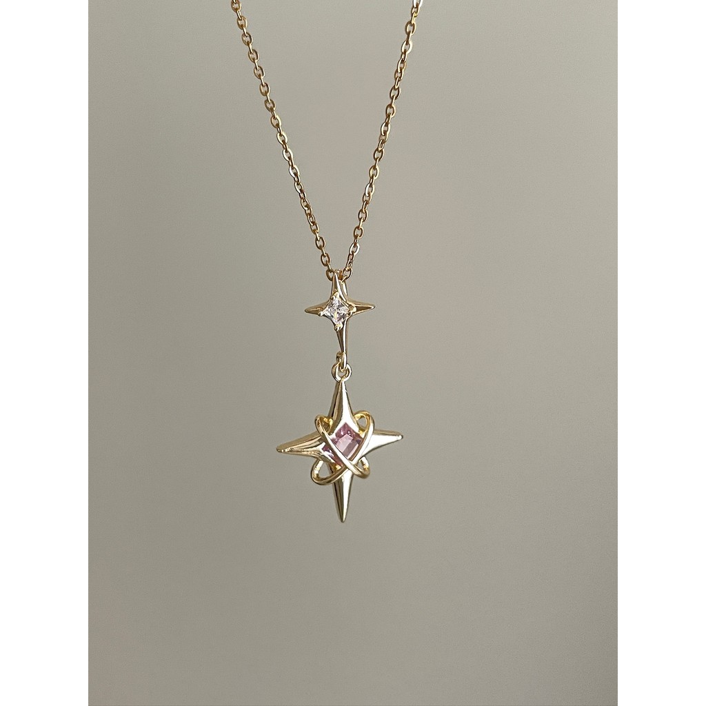 วินเทจ古链 Star-Eclipse Radianceสร้อยคอสร้อยคอ