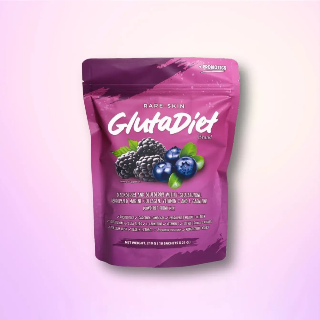 [FDA APPROVED] GlutaDiet Detox Glow Drink – Blackberry & Blueberry | ด้วยกลูตาไธโอน คอลลาเจน โปรไบโอ