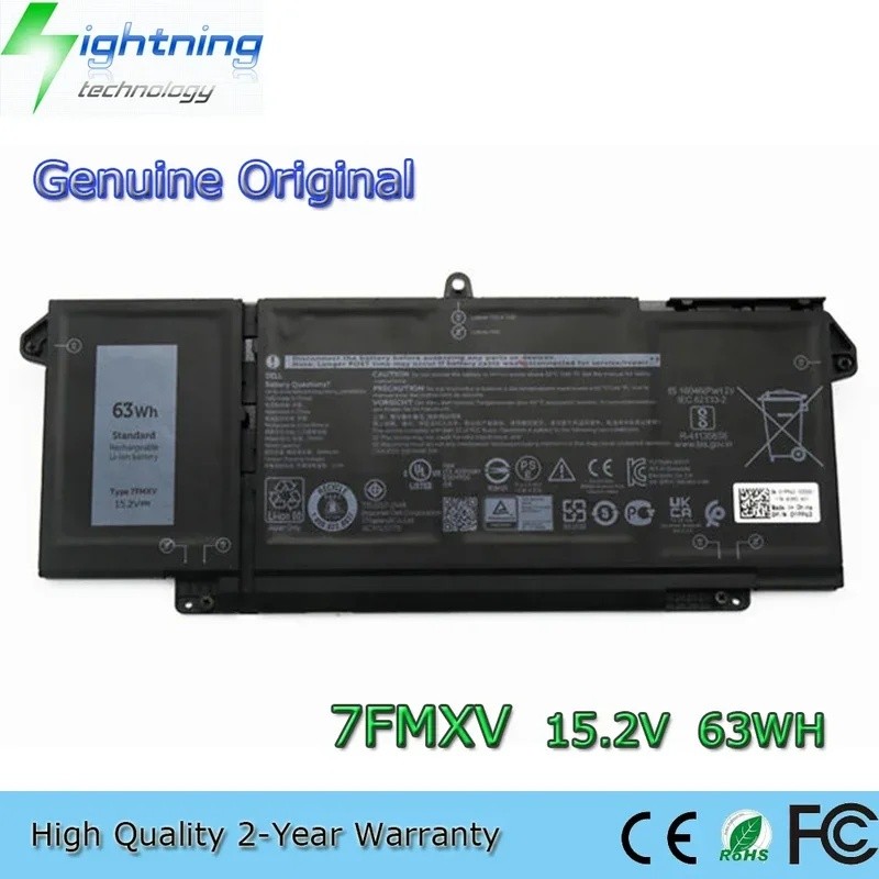 ยี่ห้อใหม่ 7FMXV 15.2V 63Wh แบตเตอรี่แล็ปท็อปสําหรับ Dell Latitude 5320 7320 7420 7520 TN2GY 9JM71 4