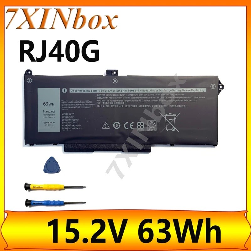 7XINbox RJ40G 15.2V 63Wh แบตเตอรี่แล็ปท็อปสําหรับ Dell Latitude 14 5420 XPC5H 15 5520 39V1H Precisio