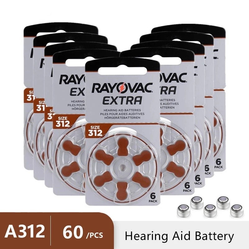 แบตเตอรี่เครื่องช่วยฟัง 312 RAYOVAC EXTRA แบตเตอรี่ A312 312A 312 P312 PR41 แบตเตอรี่ Zinc Air ประสิ