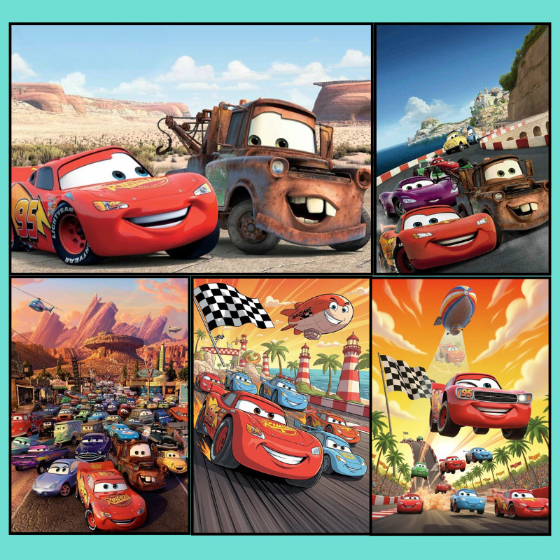 พร้อมส่ง 【Cars】จิ๊กซอว์ 300 ~ 1,000 ชิ้น jigsaw puzzle ของเล่น เพื่อการศึกษา ปริศนาการ์ตูน ไม้ 720