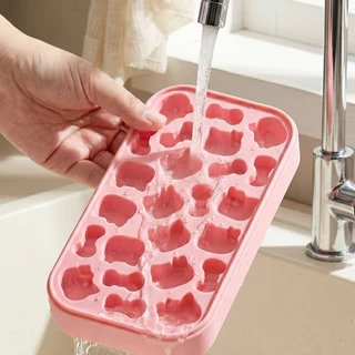 แม่พิมพ์น้ำแข็ง ชุดซิลิโคน พร้อมฝาปิด Hello Kitty Ice Mould ถาดทำน้ำแข็ง ถังเก็บน้ำ แม่พิมพ์ก้อนน้ำแข็ง