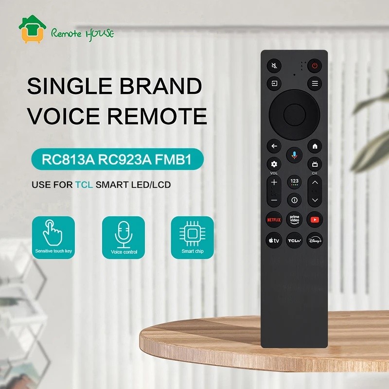 FZ RC923A FMB1 เสียงรีโมทคอนโทรลเปลี่ยนใช้งานร่วมกับ TCL 2025 4K OLED สมาร์ททีวี 98QM6K 55QM7K 50QM6