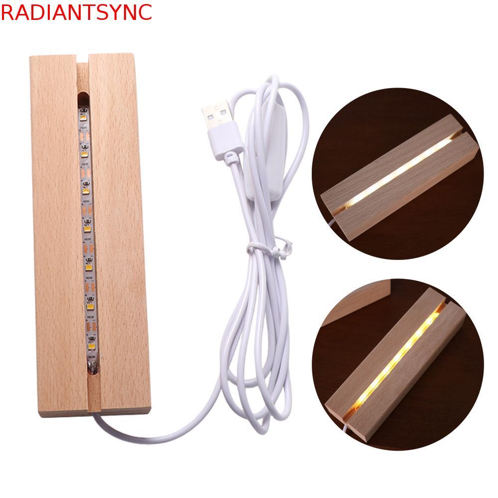 RADIANTSYNC Light Plate Base DIY Luminous Holder ห้องไม้คริสตัล Warm/White Light Display Night Light Base