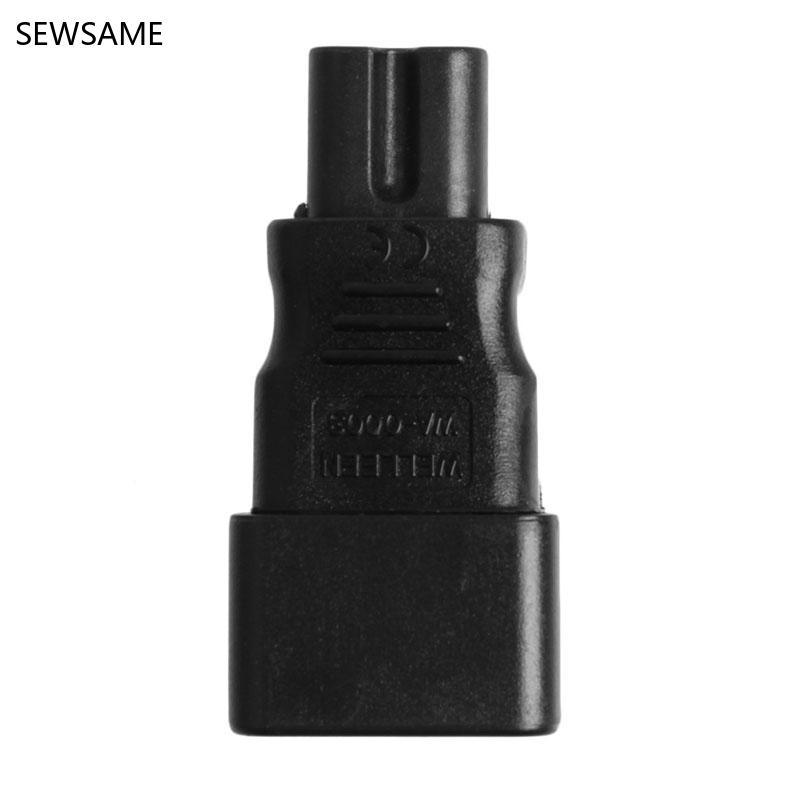 SEWSAME 3-Pin C14 Male to C7 Female Power Socket Adaptor Plug Converter