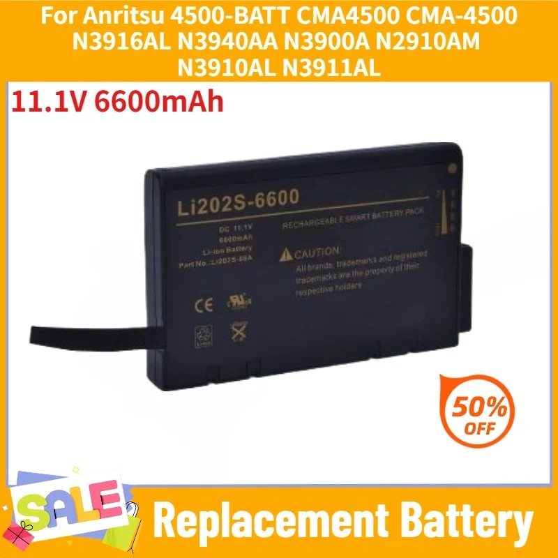 11.1V 6600mAh แบตเตอรี่สําหรับ Anritsu 4500-BATT CMA4500 CMA-4500 N3916AL N3940AA N3900A N2910AM N39