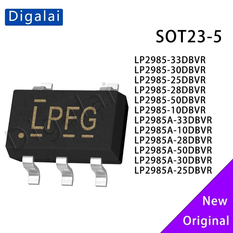 CHIP IC LP2985-33DBVR 30 25 28 50 10DBVR LP2985A-33DBVR 10 28-50-30 LP2985A-25DBVR ในสต็อก LZ7J