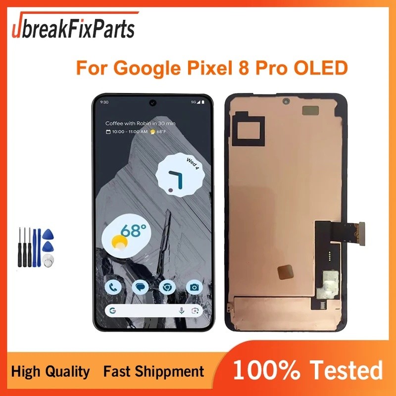 6.7 "OLED สําหรับ Google Pixel 8 Pro 5G จอแสดงผล LCD Touch Screen Digitizer สําหรับ Pixel8Pro GC3VE 