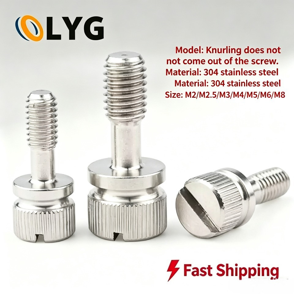 304 สแตนเลสสตีลหลวมสกรู GB839 one-slot knurled มือสกรู anti-loose สกรู M2/M2.5/M3/M4/M5/M6/M8LYG-MC