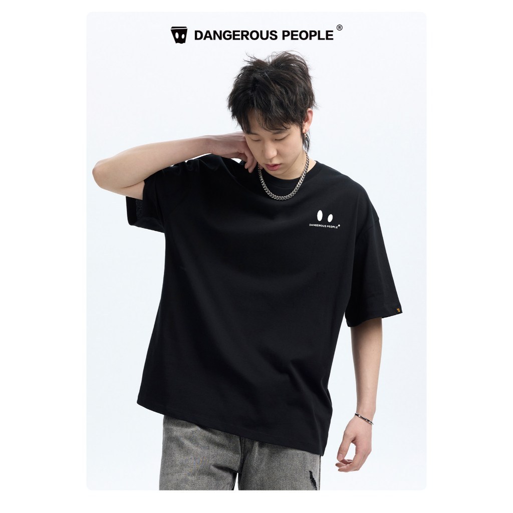 DaDangerous คน DSP 3D ตาเล็กเสื้อยืดแขนสั้นลําลองพื้นฐานอเนกประสงค์อินเทรนด์เสื้อยืดhdyx