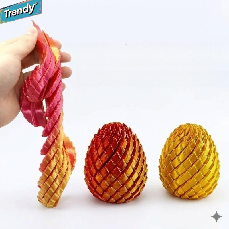 อินเทรนด์ 3D การพิมพ์ Slime Dragon Egg Decompression ของเล่นค่อยๆเปลี่ยนสีหมุน Decompression Ball ของขวัญเพื่อน