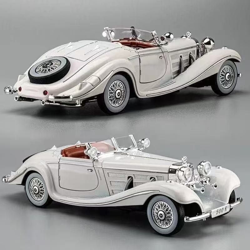 การประมวลผลชุดสั่งซื้อเยอรมันสินค้าคงคลัง 1: 36 Benz 500K Retro Classic Car Alloy Car Model