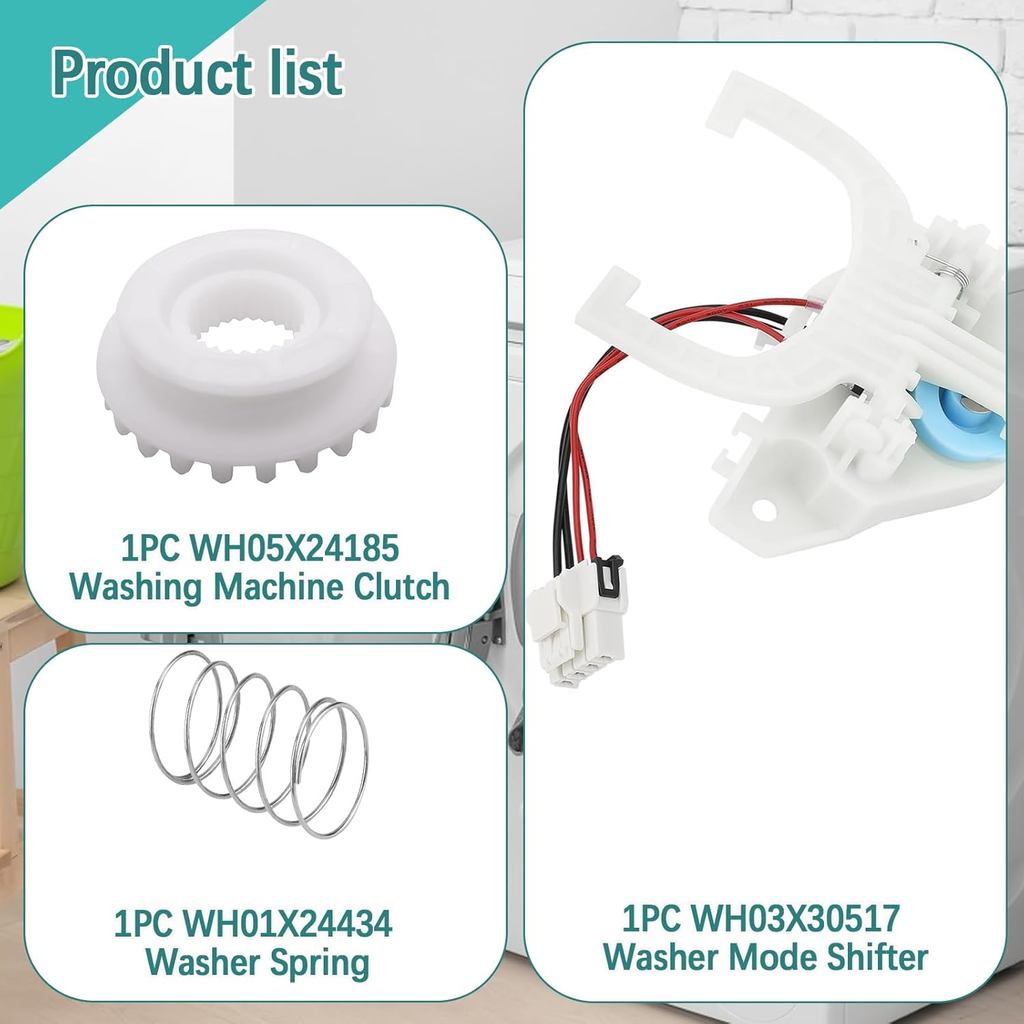 อัพเกรด WH03X30517 WH05X25036 โหมดเครื่องซักผ้า Shifter เครื่องเป่าอะไหล่,WH05X24185 เครื่องซักผ้าคล
