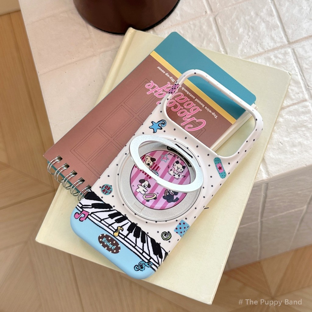 [Sheren] Puppy Band หมุนวงเล็บเคสโทรศัพท์เหมาะสําหรับ i17 16 15 14 13 12 11 pro max เคสไอโฟน