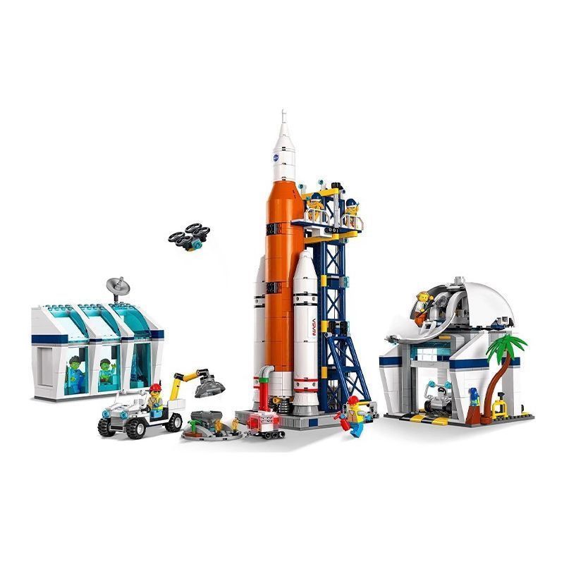 [] [ตู้โชว์ ผลิตภัณฑ์สําเร็จรูป] 60351 Rocket Launch Center City Series ของขวัญของเล่นเด็ก