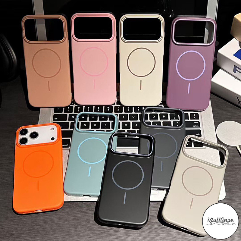 เคสไอโฟน16 สำหรับIPhone 17 16 Air 15 11 14 12 13 Pro Max 7 8 15 16 Plusเคสแม่เหล็กหลายสี ช่องกล้องขนาดใหญ่ ป้องกันกระแทก
