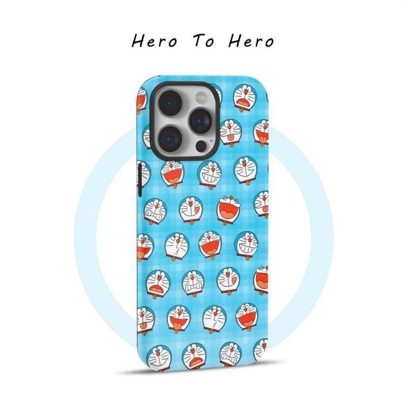 Phone Phone Case Compatible iPhone Doraemon 17 Phone Case iPhone16Promax/15/14 Frosted Film 2 in 1 1