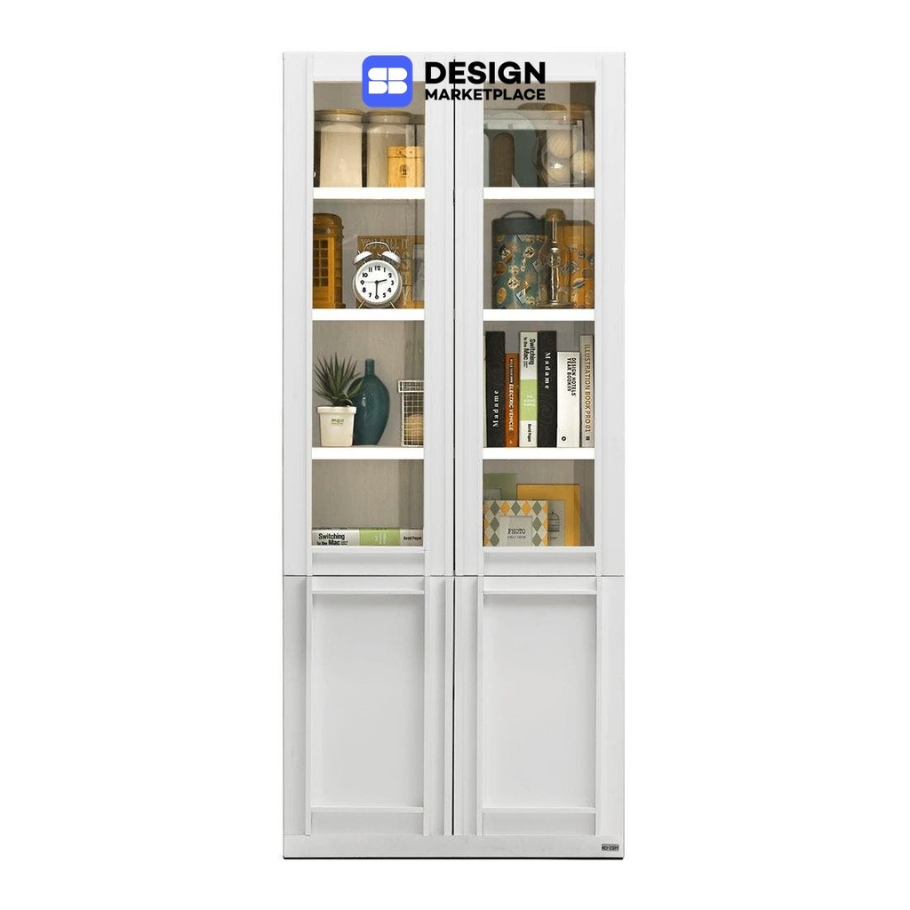 SB Design Square ตู้โชว์ รุ่น Lybrary สีขาว (79x34x185 ซม.) แบรนด์ KONCEPT FURNITURE