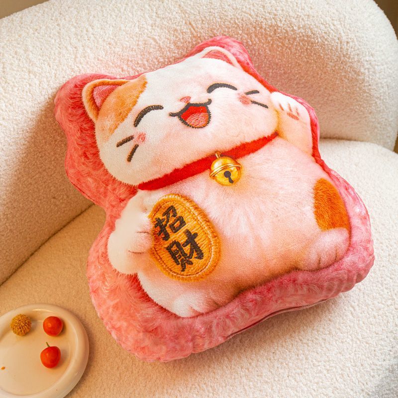 ❤❤❤❤✨Lucky Cat Shape หมอนน่ารัก Lucky Cat Plush Lucky หมอนแมวการ์ตูนเบาะ 26.7.31