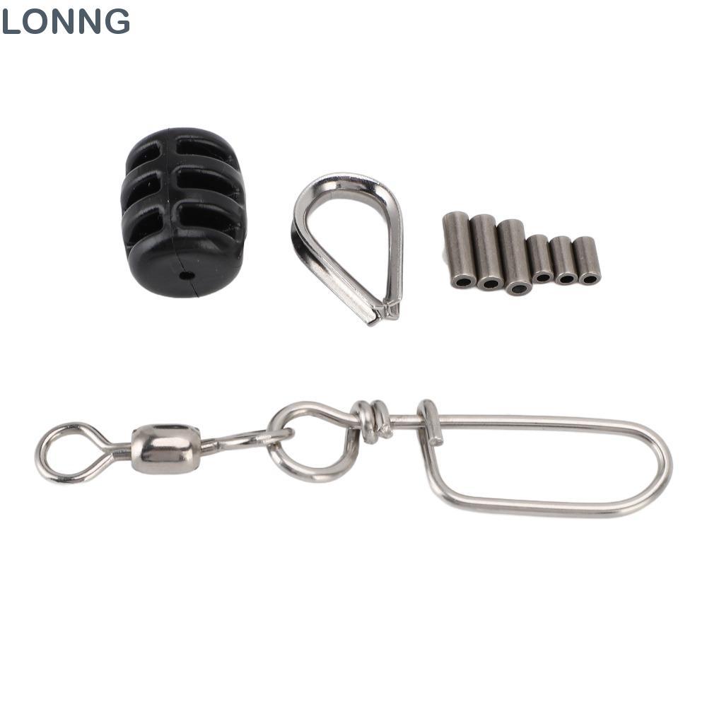 LONNG Downrigger Stopper Kit, 360 หมุนพร้อมตกปลา Snap Swivel Downrigger Line Stopper, สแตนเลสทนทาน D