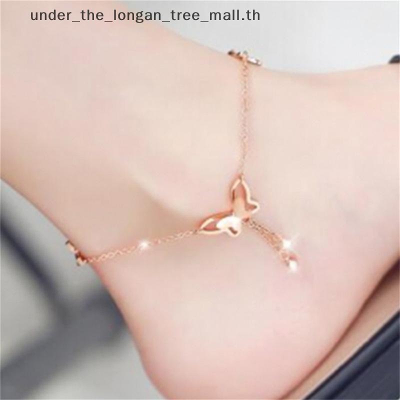แฟชั่นผีเสื้อและ Rhinestone จี้ Anklets ผู้หญิงโยคะ Beach Anklets เครื่องประดับ