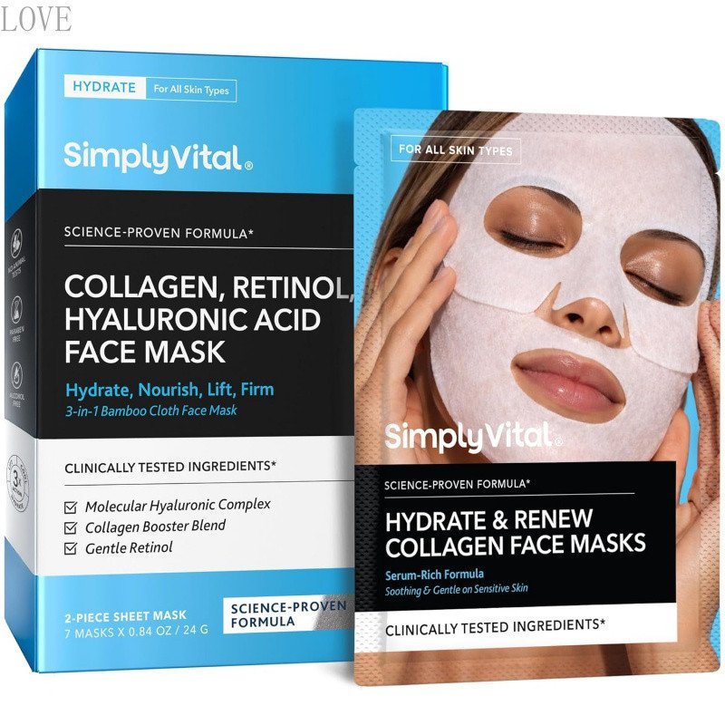 CollagenFacialMask-RetinoluronicAcidHydratingSheepMask7|HydratingFaceMasksforWomenCare,FacialMasks,T
