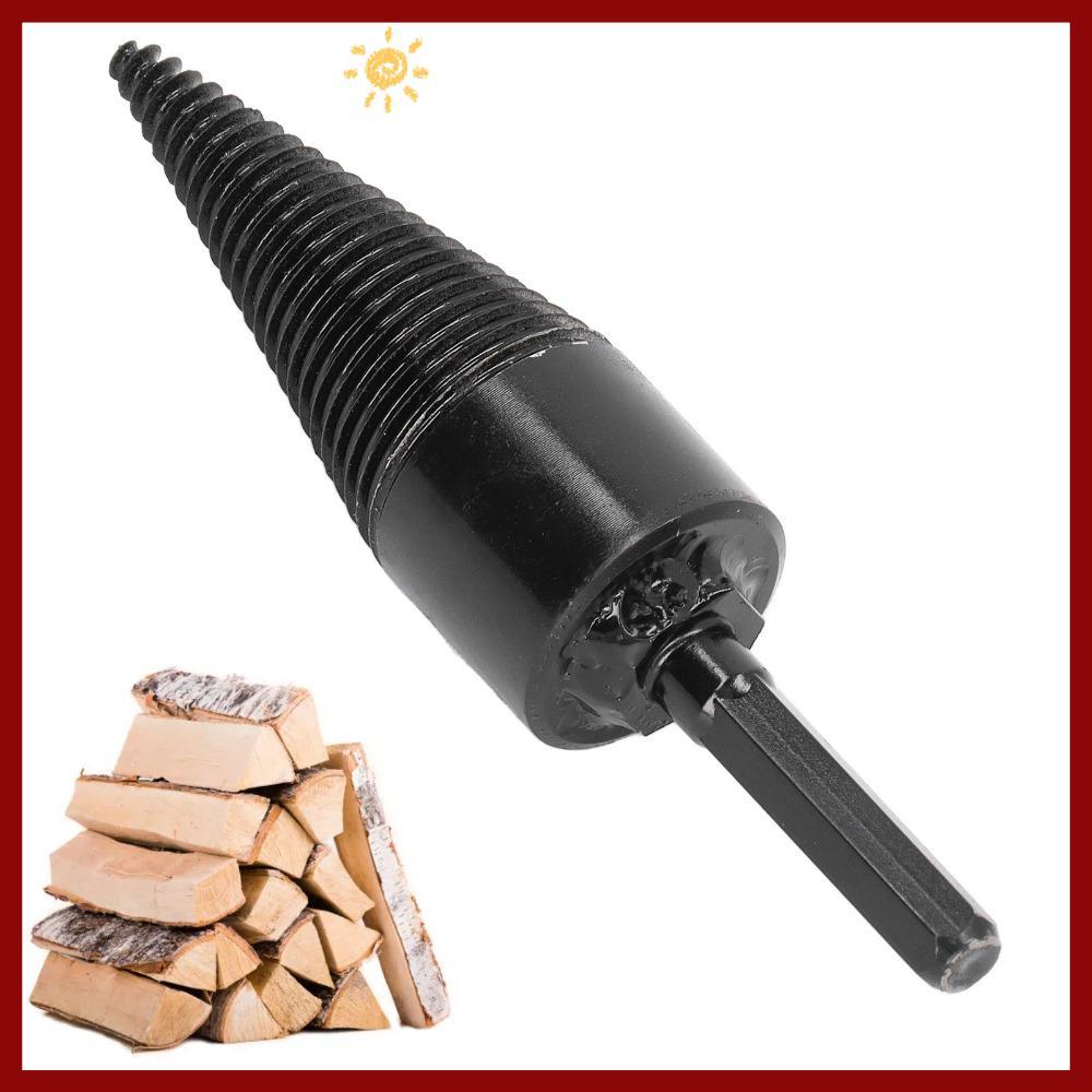 PTKFPT09 Log Splitter เจาะ Bit, เหล็กคาร์บอน 50 มม./1.97in ฟืนเจาะ Bit, ทนทาน Hex Shank แยก Incisive