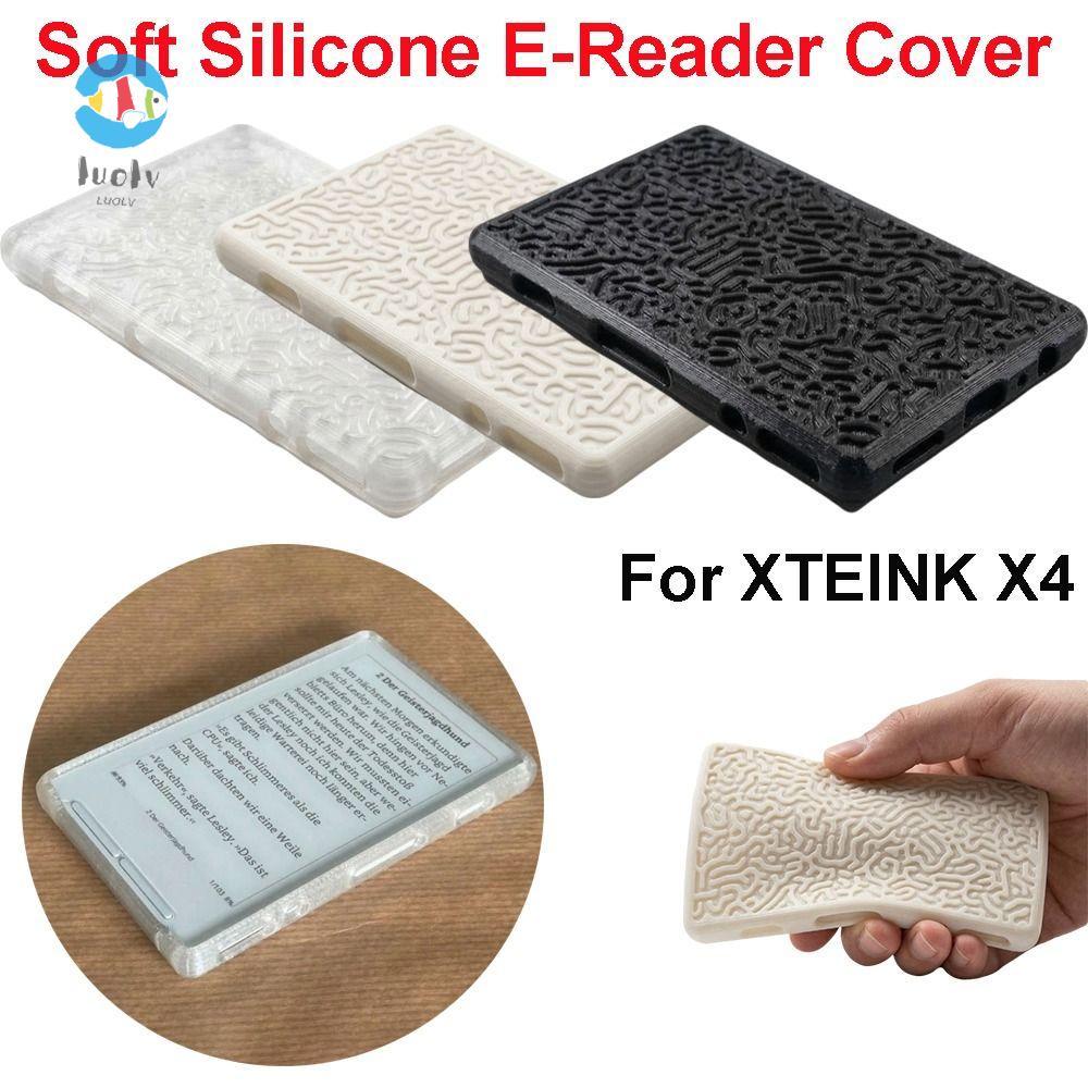 LUOLUVO EBook Reader, ซิลิโคนยืดหยุ่น E-Reader Cover, น้ําหนักเบา Soft Shell Reader ป้องกันสําหรับ X