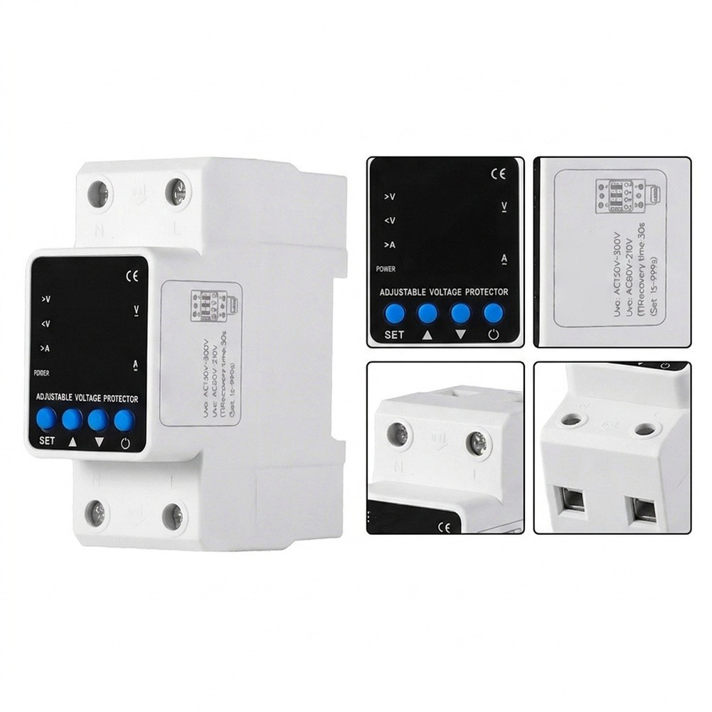 2P 80A จอแสดงผลดิจิตอลปรับ Over/Under Voltage Protector GPS6-VA5/GPS6-VAK