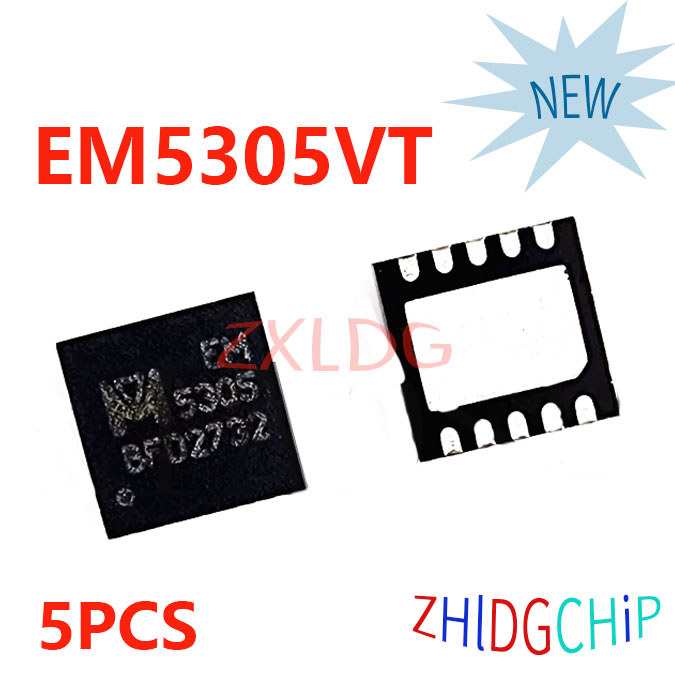 5PCS ยี่ห้อใหม่ EM5305VT EM5305 5305 QFN10