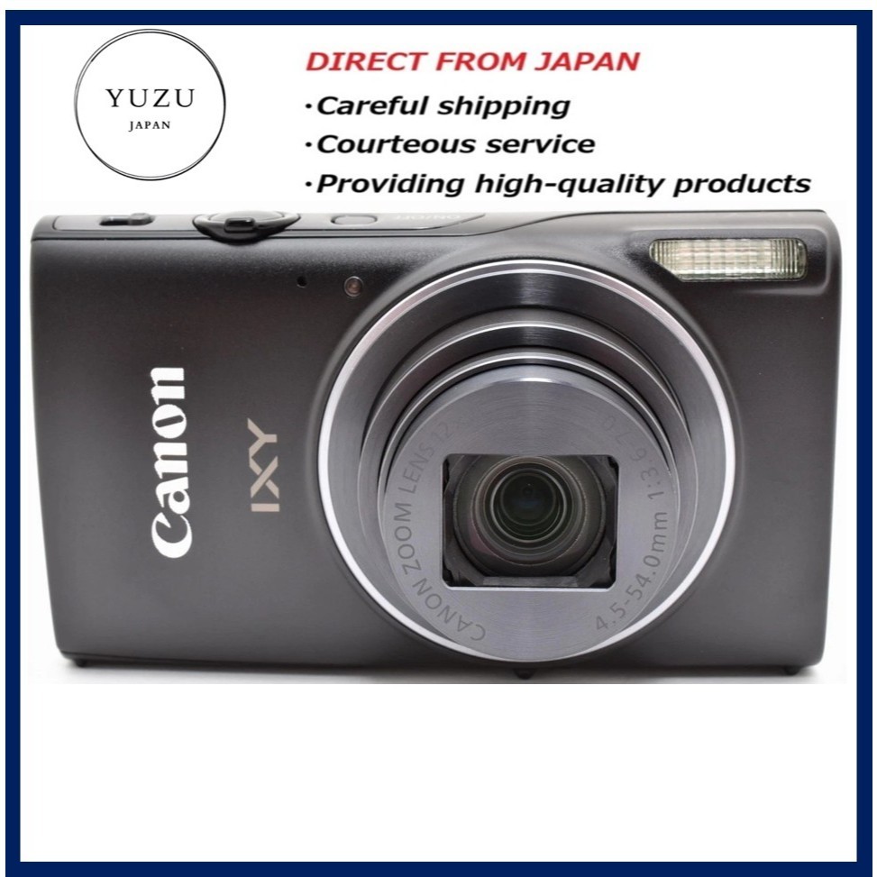 Pre-owned Product Canon IXY 640 Black Compact Digital Camera 20.2MP 12x Optical Zoom Wi-Fi Full HD J