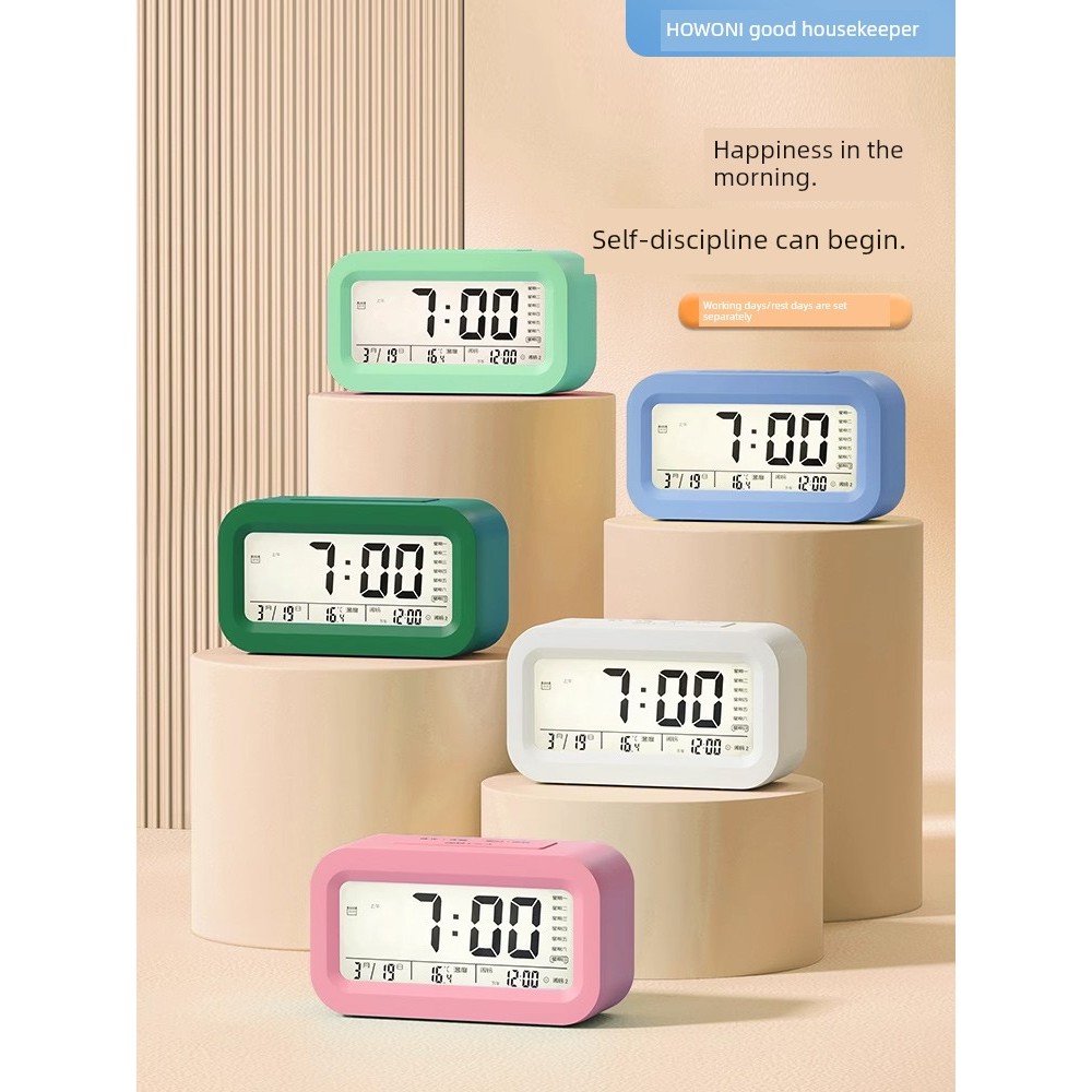 นาฬิกาความชื้นอุณหภูมิ mi smart clock Dedicated Wake Up นาฬิกาอิเล็กทรอนิกส์อัจฉริยะ Girl นาฬิกาปลุก