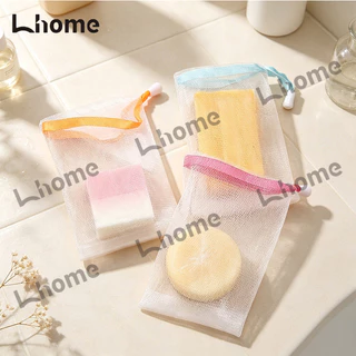 ถุงตาข่ายโฟมล้างหน้า ถุงตาข่ายโฟมสำหรับผิวหน้า กระเป๋าตาข่ายสบู่ Foaming Mesh