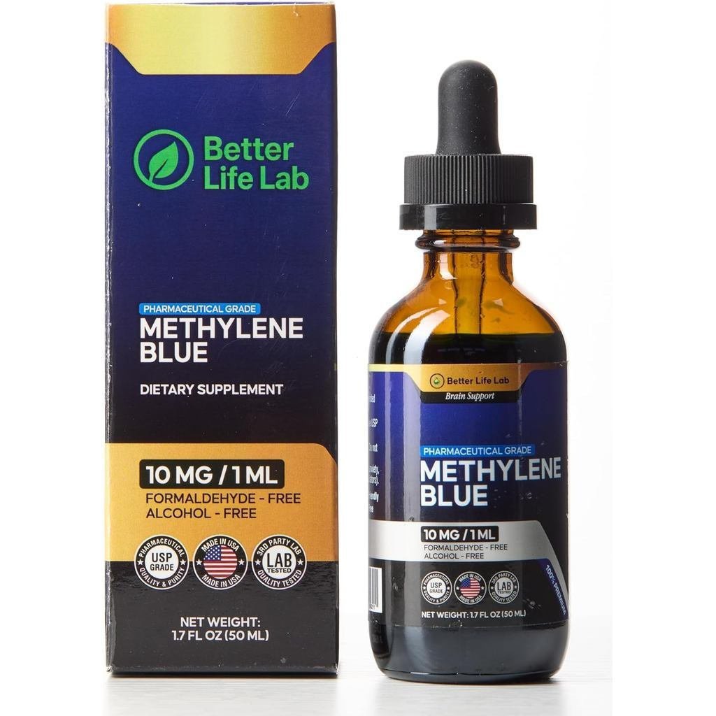 MethyleneBluePharmaceuticalGrade99.99% withDropper,USPGradeQualityDrops,NoFormaldehyde,MadeinUSA(1%5