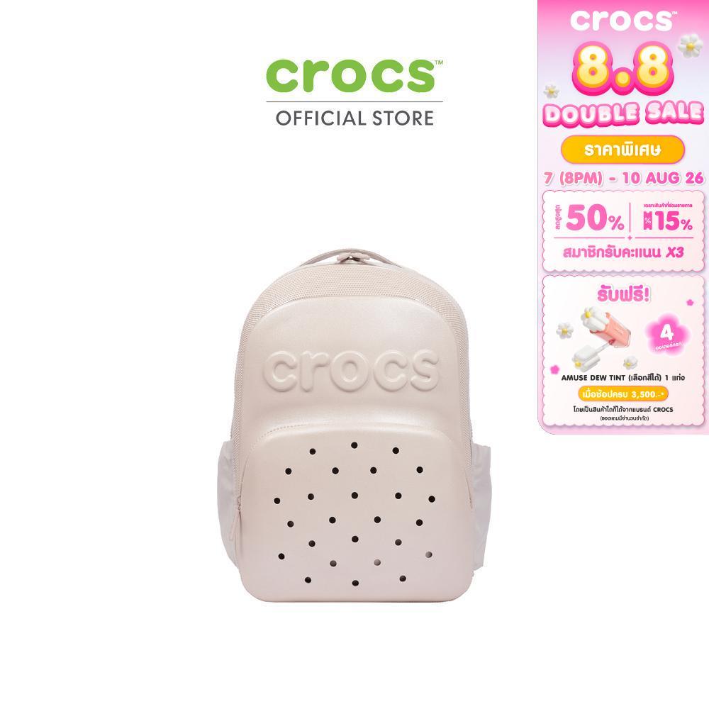 CROCS กระเป๋า CLASSIC GLITTER BACKPACK - COCOA CREAM