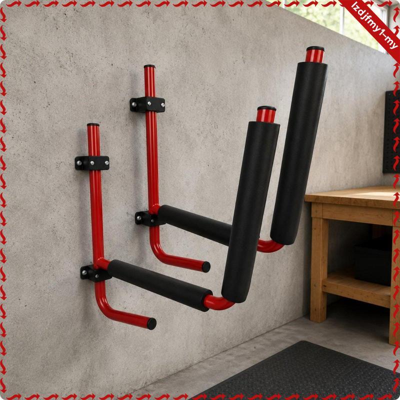 Leipupa 2 ชิ้น Kayak Wall Mount เหล็กคาร์บอน Wall Kayak Rack สเปรย์เคลือบ Watercraft Rack