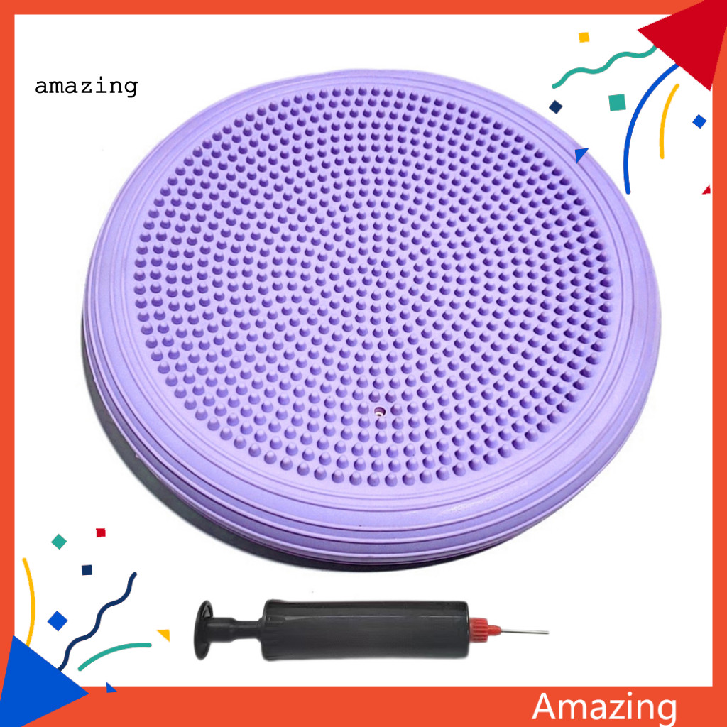 [AM] Balance Trainer Wobble Balance Cushion Pvc Yoga Balance Pad พร้อมปั๊มลม – Wobble Cushion Board 