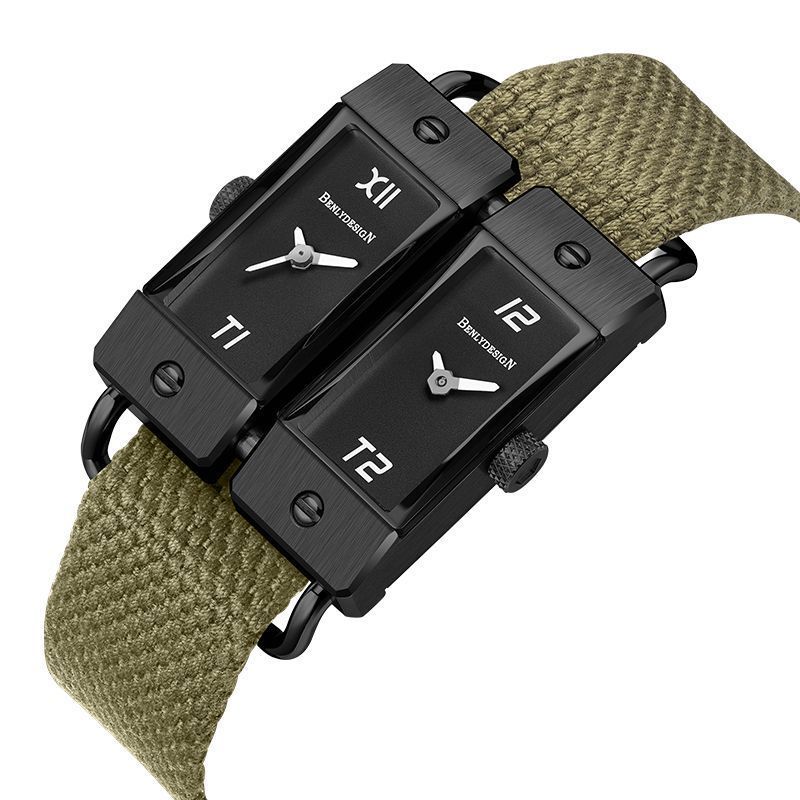 IBBENLYDESN Millennium Y2K Niche Dual Display นาฬิกาแฟชั่นวินเทจ Retro อินเทรนด์นาฬิกา M8X
