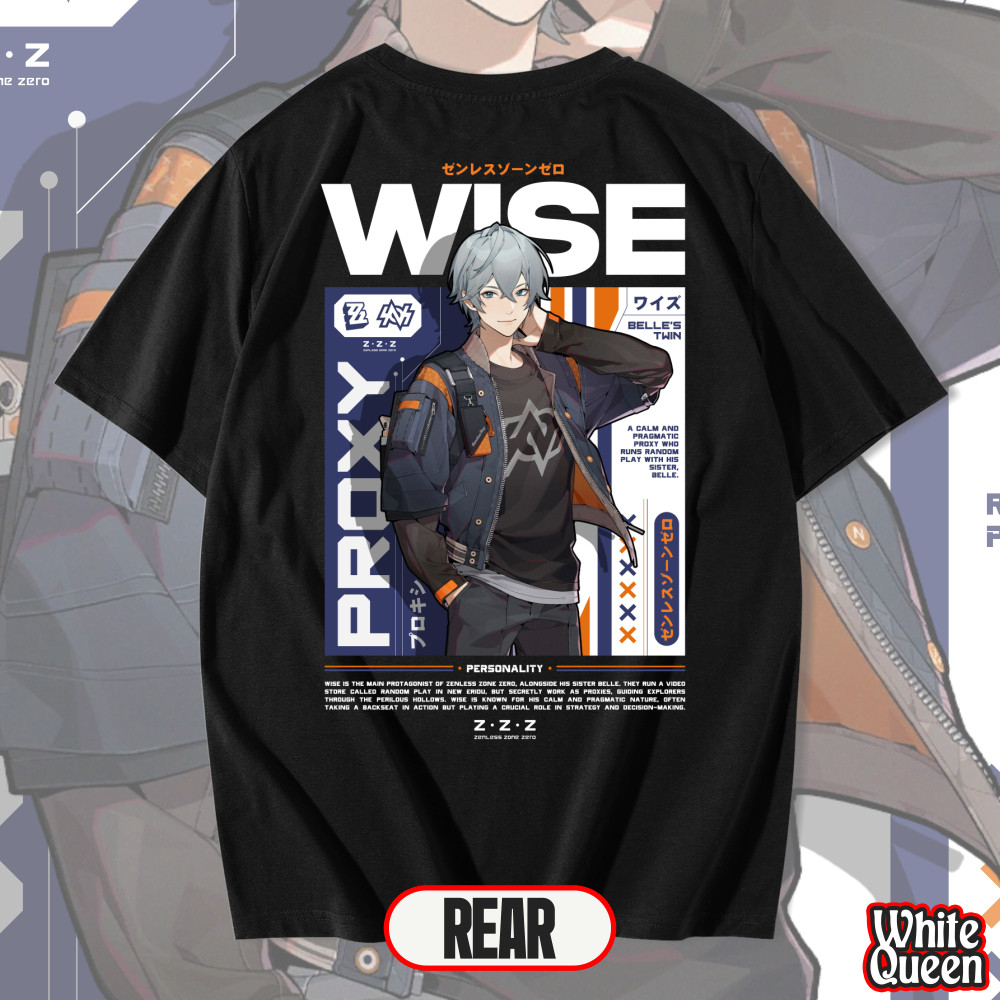 WISE PROXY ZENLESS ZONE ZERO เสื้อยืด - MENS & WOMENS DISTRO เสื้อยืด ANIME & เกมเสื้อยืด ZZZ WISE PROXY