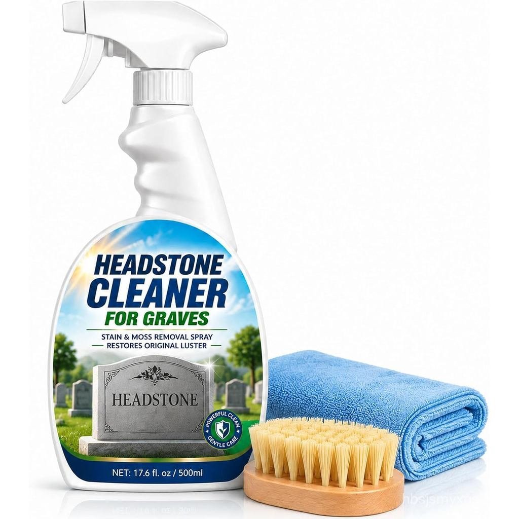 HeadstoneCleanerforGraves,(17.6fl.oz)HeadstoneRestorationCleanerSprays,HeadstoneCommuniionwithDead(1