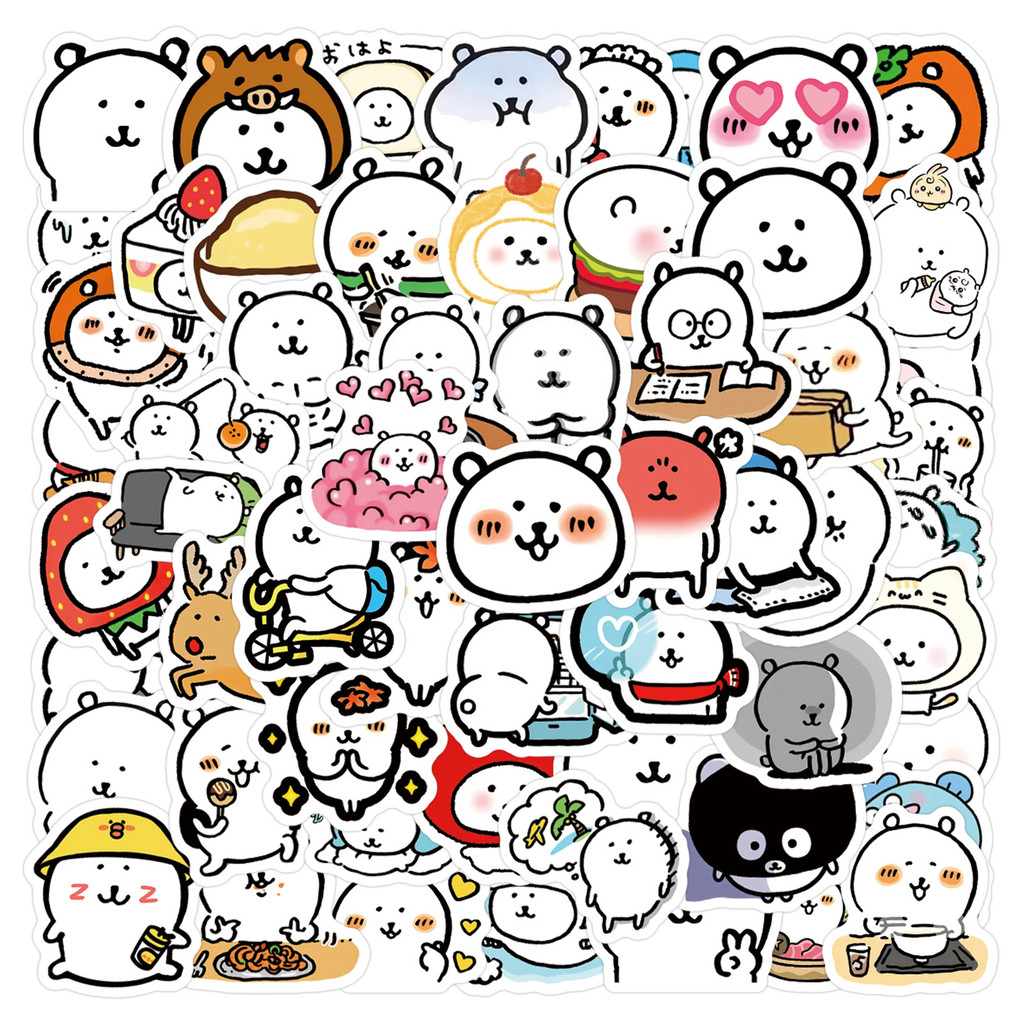 105PCS Kawaii สติกเกอร์สัตว์น่ารัก JokeBear สติกเกอร์ Decals สําหรับโทรศัพท์แล็ปท็อปกระเป๋าเดินทางโน้ตบุ๊คสเก็ตบอร์ดสติกเกอร์กันน้ํา