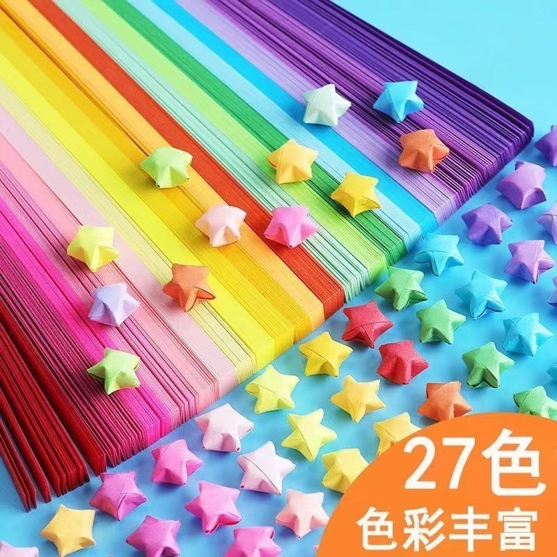 [ks0968.th] Star paper DIY Star paper Origami Strip Little Red Book Color Gradient High-value Lucky 