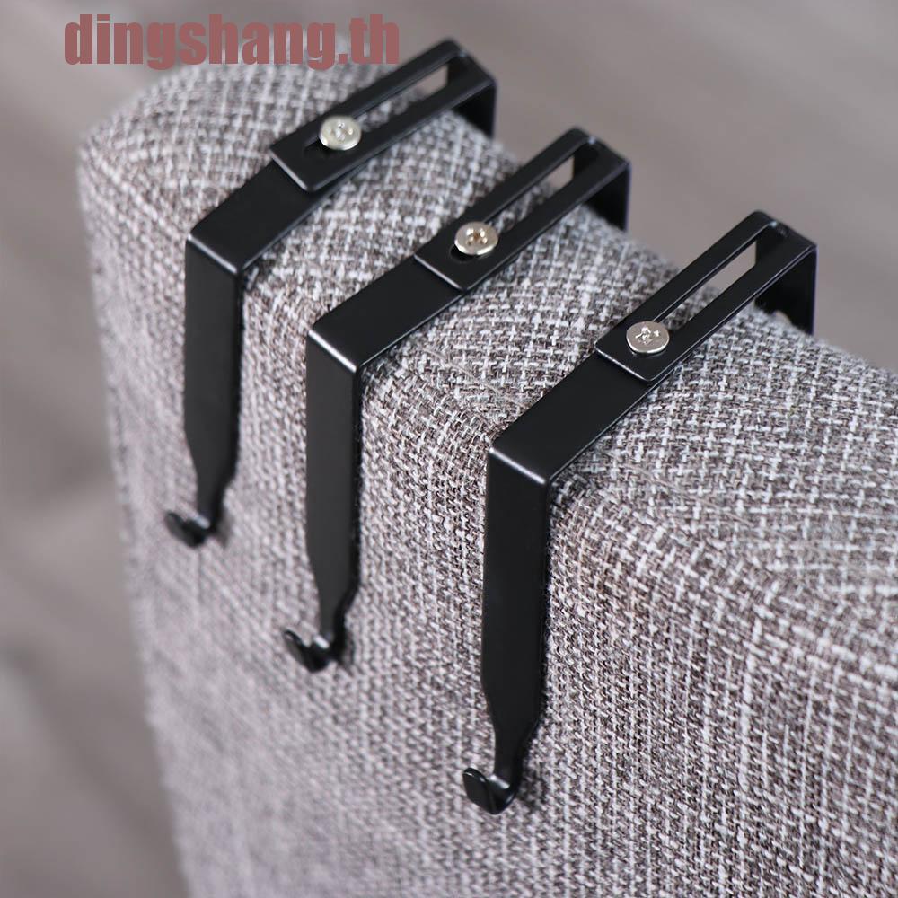 DINGSHANG 4 ชิ้นปรับ Cubicle Hook, ยืดหยุ่นสีดําแขวนพาร์ทิชัน, Universal Reusable Iron ประตูตะขอเก็บกระถางต้นไม้